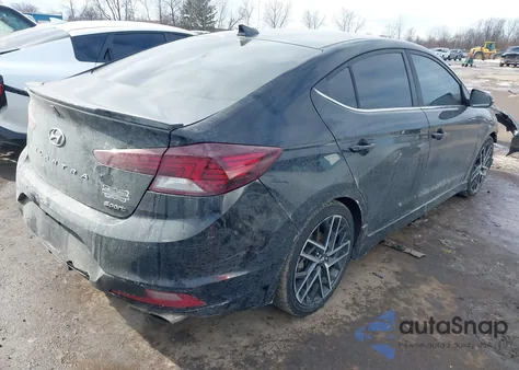 2019 Hyundai Elantra Sport из США, поврежденный, VIN KMHD04LBXKU886874